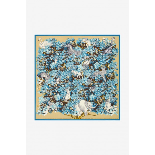 Inoui Editions šilko ir modalo skara BESTIAIRE BEIGE